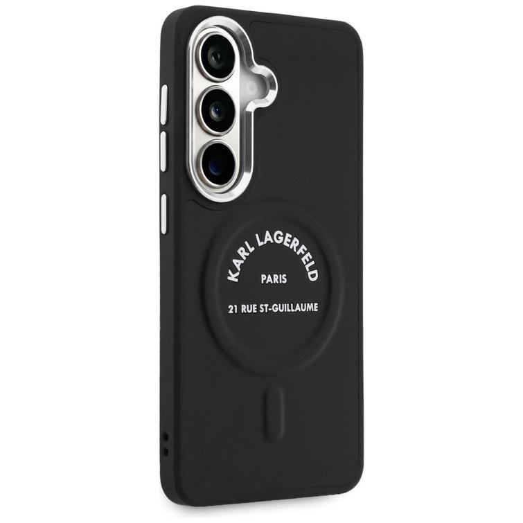 Karl Lagerfeld case Embossed Ring RSG Logo MagSafe for Samsung Galaxy S26 black