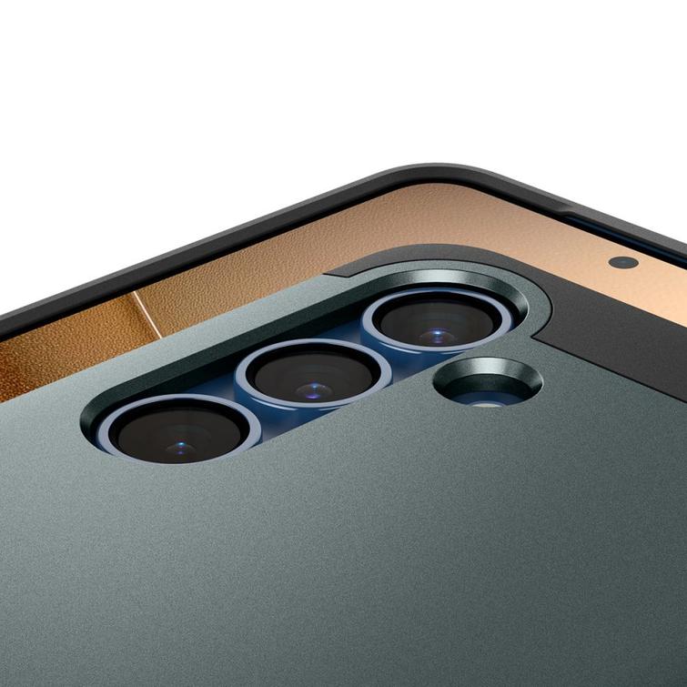 Spigen Tough Armor MagSafe -suojakuori Samsung Galaxy S25+ Plus:lle, syvänvihreä