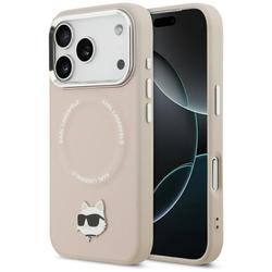 Karl Lagerfeld case for iPhone 17 Pro Max 6,9" Choupette Pin MagSafe pink