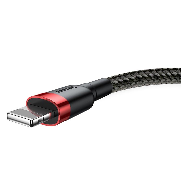 Baseus Cafule USB-Lightning-kaapeli 1,0 m 2,4A puna-musta