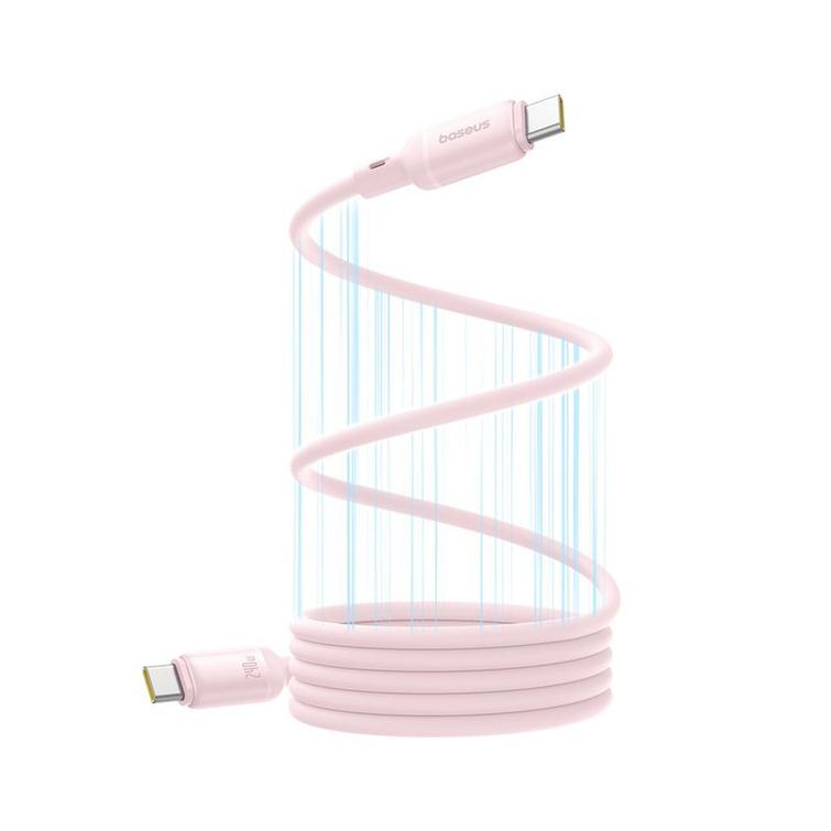 Baseus-kaapeli PicoGo PD USB-C - USB-C 1,0m vaaleanpunainen 240W magneettinen