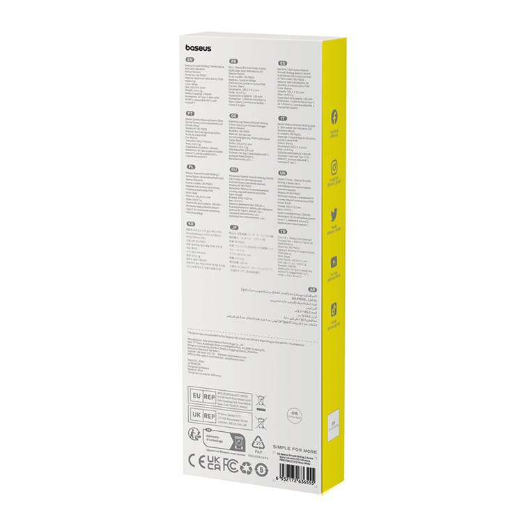 OS-Baseus Smooth Writing 2 -sarjan Stylus Lite LED-merkkivaloilla, kuunvalkoinen (aktiivinen versio, jossa on C-tyypin kaapeli ja aktiivinen kynän kärki)