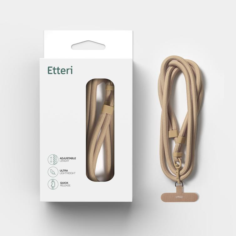 Etteri yleisk&auml;ytt&ouml;inen kaulapanta puhelimille, beige