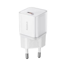Baseus sein&auml;laturi GaN5 Mini PD 30W 1x USB-C kuunvalkoinen