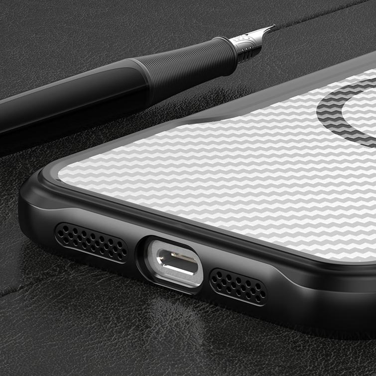 Defender Carbon Mag -suojakuori iPhone 12 6,1":lle, musta