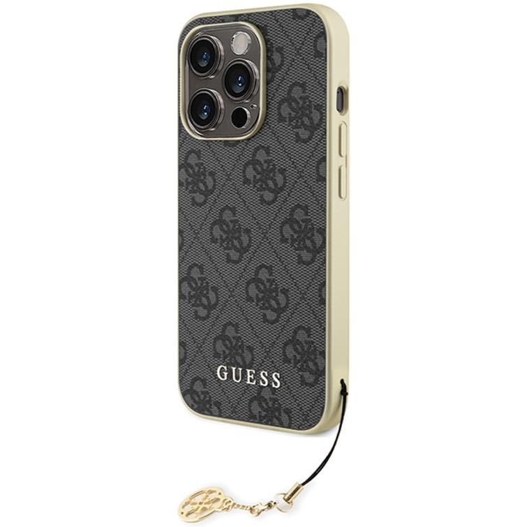Guess iPhone 15 Pro 6,1" -puhelimen suojakuori GUHCP15LGF4GGR harmaa kovakuori 4G Charms Collection