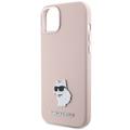 Karl Lagerfeld -suojakuori iPhone 15 Plus 6,7" KLHCP15MSMHCNPP pinkki HC SILICONE C METAL PIN