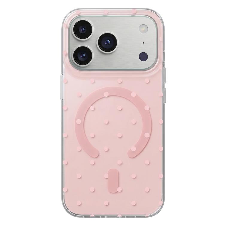 Bubble Dots Mag -suojakuori iPhone 12 / 12 Pro 6,1" -puhelimelle, pinkki