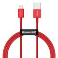 Baseus Superior USB - Lightning -kaapeli 1,0 m 2,4A punainen