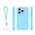 Safepop case with strap for iPhone 15 Pro 6,1" blue