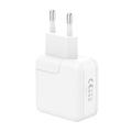 WALL CHARGER MX BURST GaN PD 35W, 2xUSB-C + C/C PD CABLE 65W WHITE