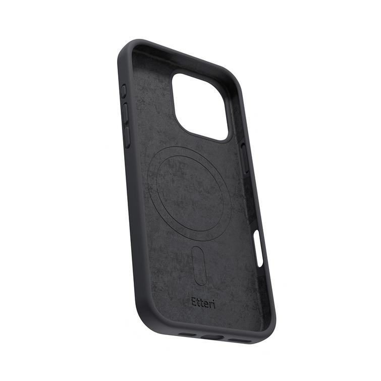 Etteri Silicone Mag kotelo iPhone 16 Prolle 6,3" musta
