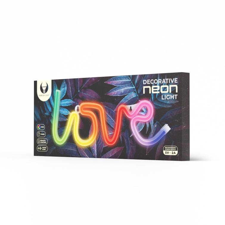 Neon LED RGB LOVE FLRN01 + RC Forever Light