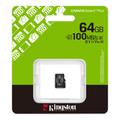 Kingstonin muistikortti 64GB SDXC Canvas Select Plus Gen3 100MB/s C10 UHS-I U1 V10