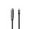 XO-kaapeli NB-Q311 PD USB-C - USB-C 1,5m 240W musta litte&auml; taitettavalla jalustatukella