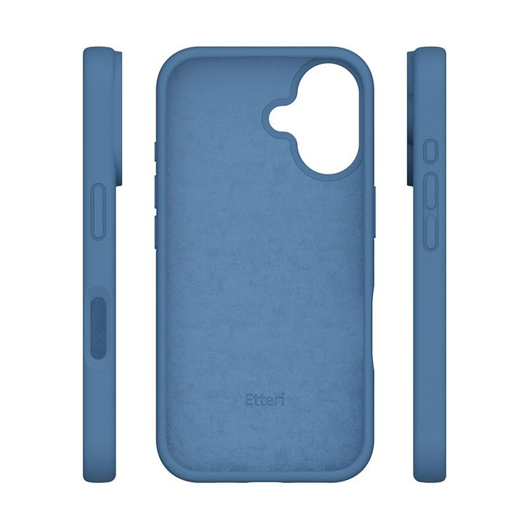 Etteri-silikonikotelo iPhone 16 6,1" -puhelimelle, tummansininen
