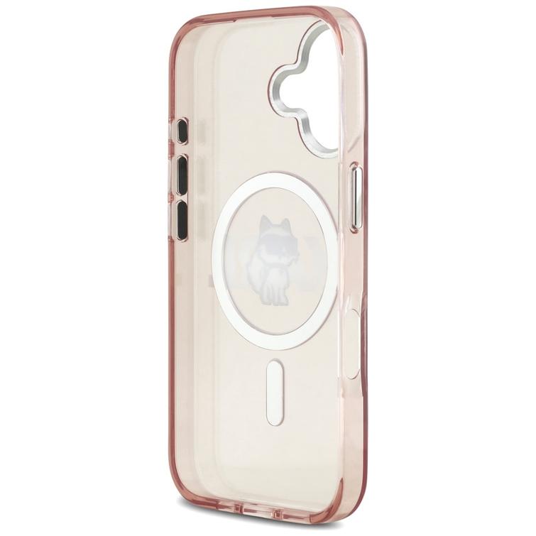 Karl Lagerfeld suojakuori iPhone 17 6,1" IML Choupette Sketch Logo MagSafe vaaleanpunainen