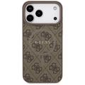 Guess 4G Ring Classic Logo MagSafe case for iPhone 17 Pro Max brown