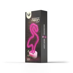 Neon-LED jalustalla FLAMINGO pinkki FSNE01 Forever Light
