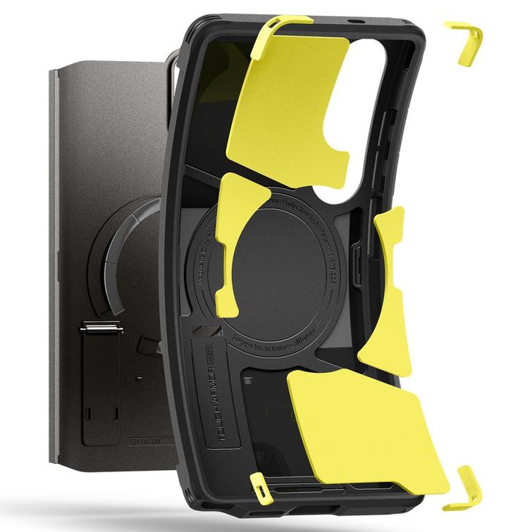 Spigen Tough Armor MagSafe -suojakuori Samsung Galaxy S25 Ultralle, asemetallin värinen