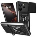 Defender Slide -suojakuori Xiaomi Redmi Note 14 4G:lle (maailmanlaajuinen) musta (164.84 x 78.15 x 8.16 mm)