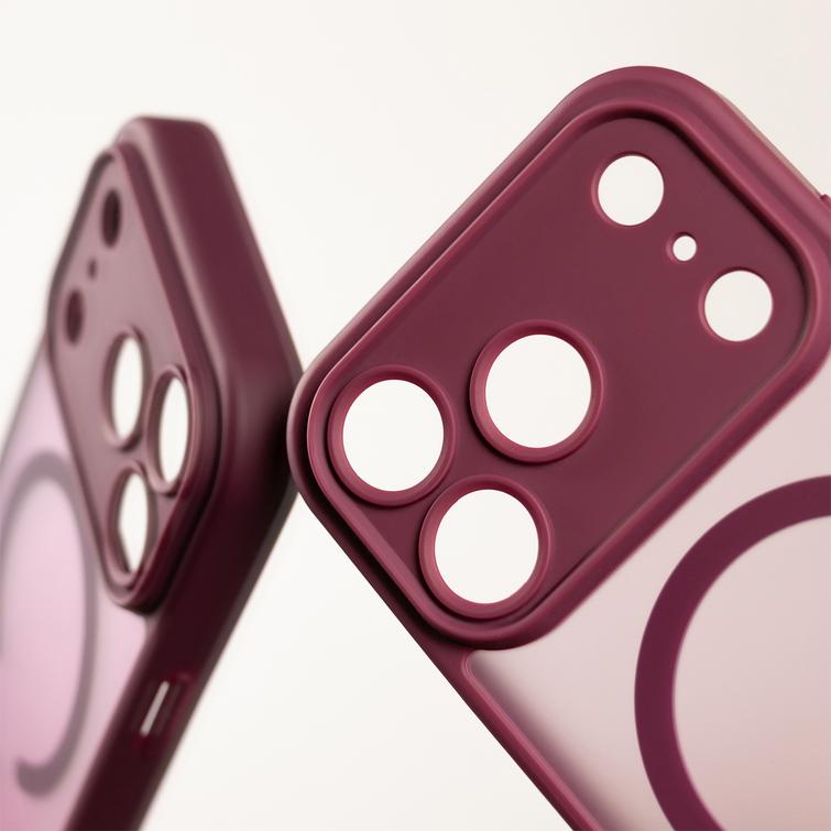 Mag Matt case for iPhone 14 6,1" maroon camera protection