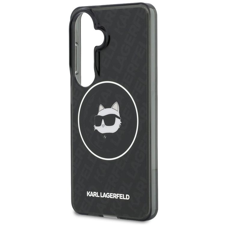 Karl Lagerfeld case IML Repeated Choupette MagSafe for Samsung Galaxy S26 black