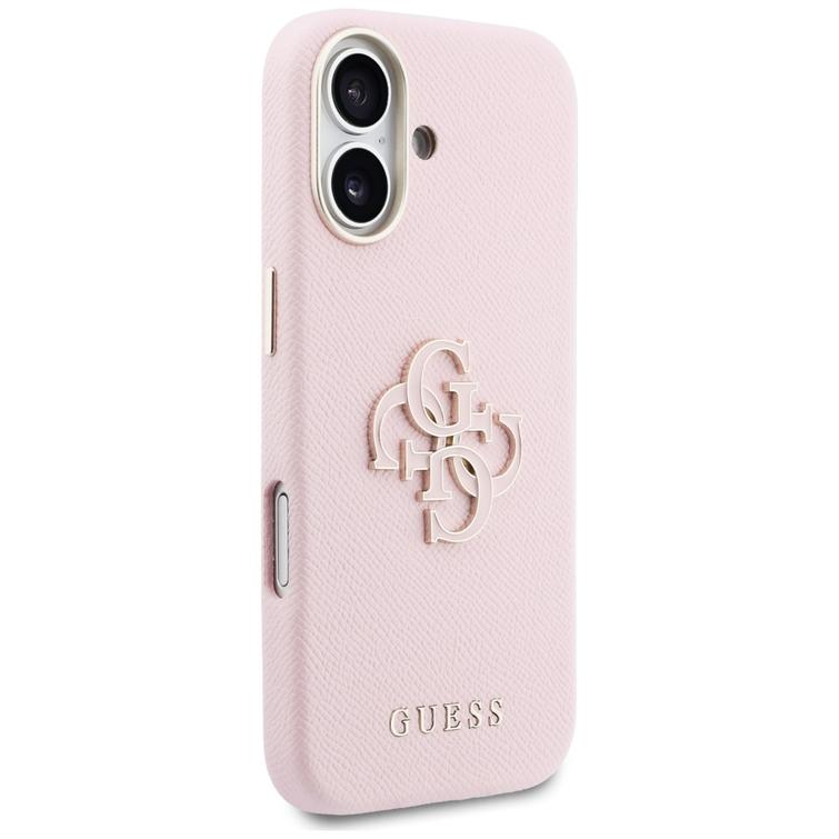 Guess HC PU FW RESIN LOGO PINK -suojakuori iPhone 17 Pro 6,3":lle
