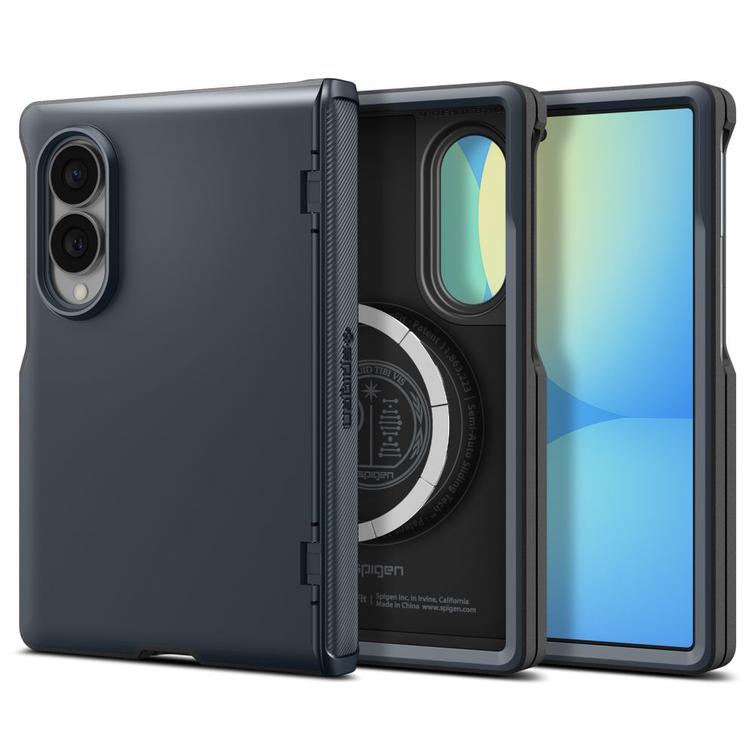Spigen Slim Armor Magsafe -kuori Samsung Galaxy Z Fold 8:lle, laivastonsininen