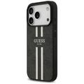 Guess 4G Printed Stripes MagSafe -suojakuori iPhone 17 Prolle, musta