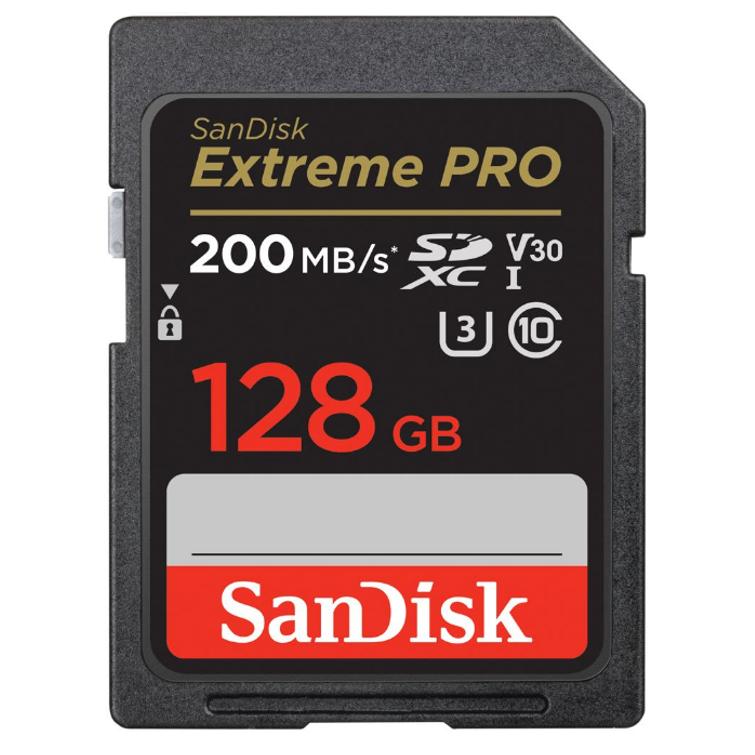 SanDisk 128GB Extreme Pro SDXC C10 V30 UHS-I U3 -muistikortti