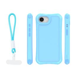 Safepop case with strap for iPhone 16e / 17e blue
