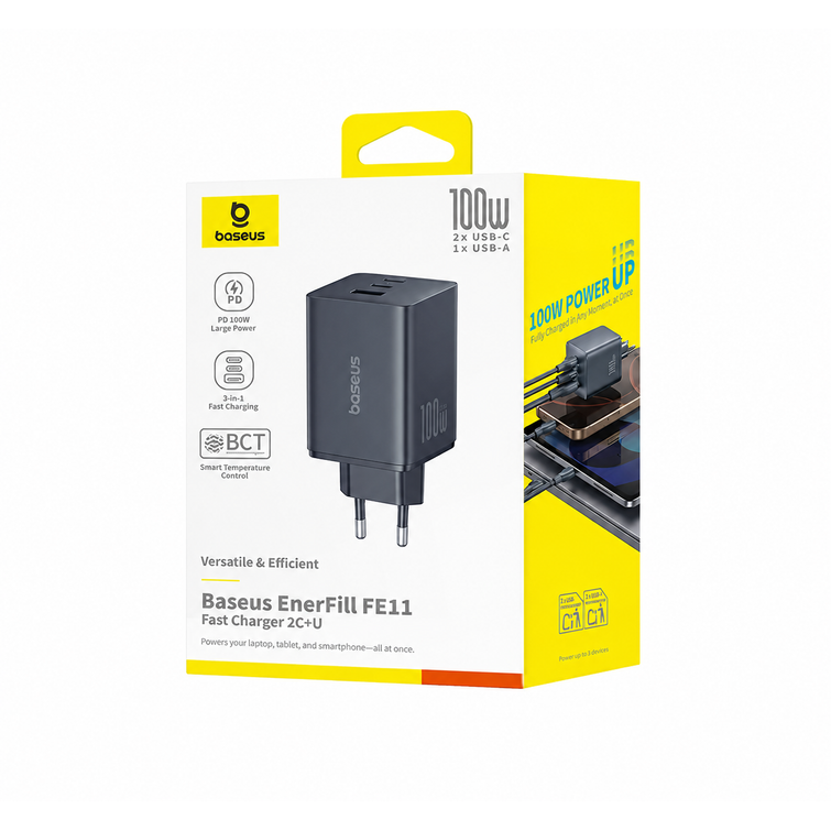 Baseus EnerFill FE11 pikalaturi 100W Kosminen musta
