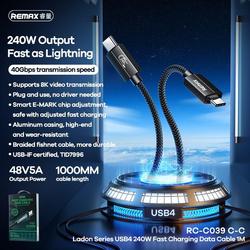 CABLE REMAX LADON SERIES 240W RC-C039 USB 4.0 USB-C/USB-C 1M BLACK