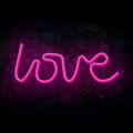 Neon LED-valo LOVE pinkki Lepakko + USB FLNE05 Forever Light