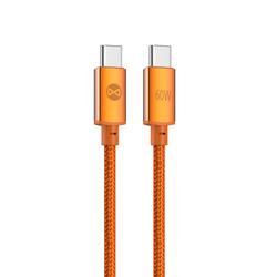 Forever Saffron cable USB-C - USB-C 1,0 m 60W orange