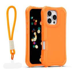 Safepop case with strap for iPhone 16 Pro 6,3" orange