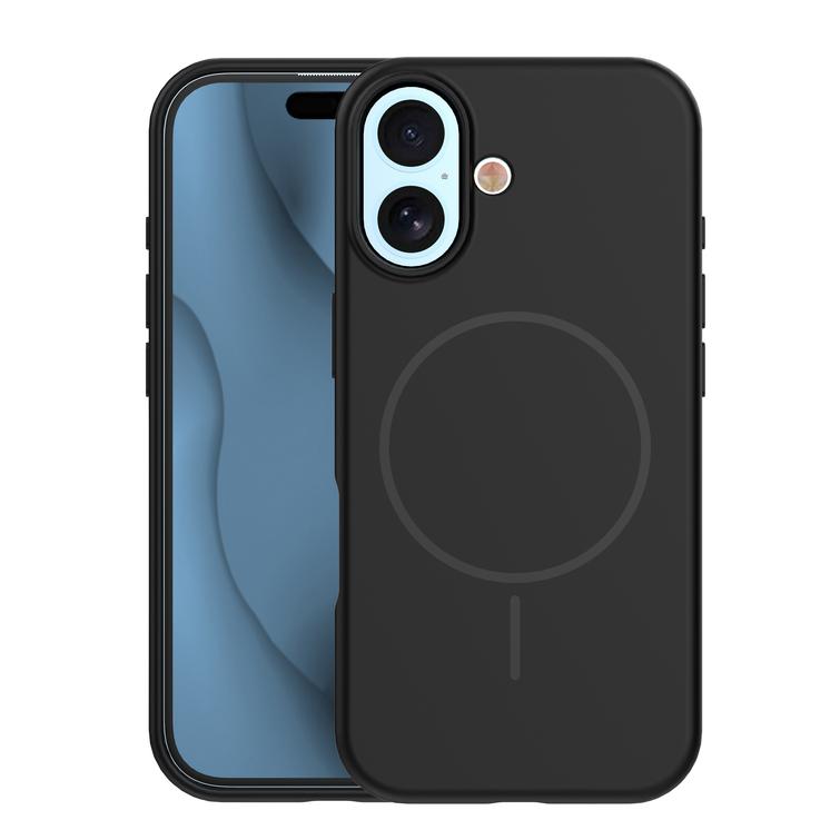 Silikoninen ohut Mag-suojakuori iPhone 17 6,3":lle, musta