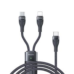 YESIDO CABLE CA87 100W TYPE-C/2IN1  1,4M 3,5A BLACK