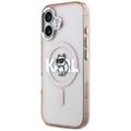 Karl Lagerfeld suojakuori iPhone 17 6,1" IML Choupette Sketch Logo MagSafe vaaleanpunainen