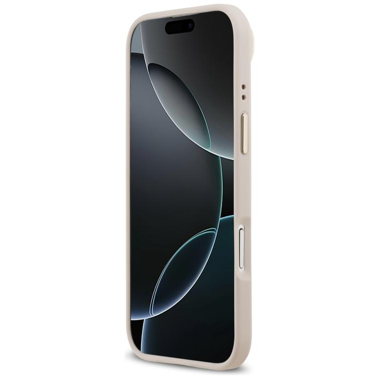 Guess Grained Strass Logo MagSafe -suojakuori iPhone Airille, pinkki