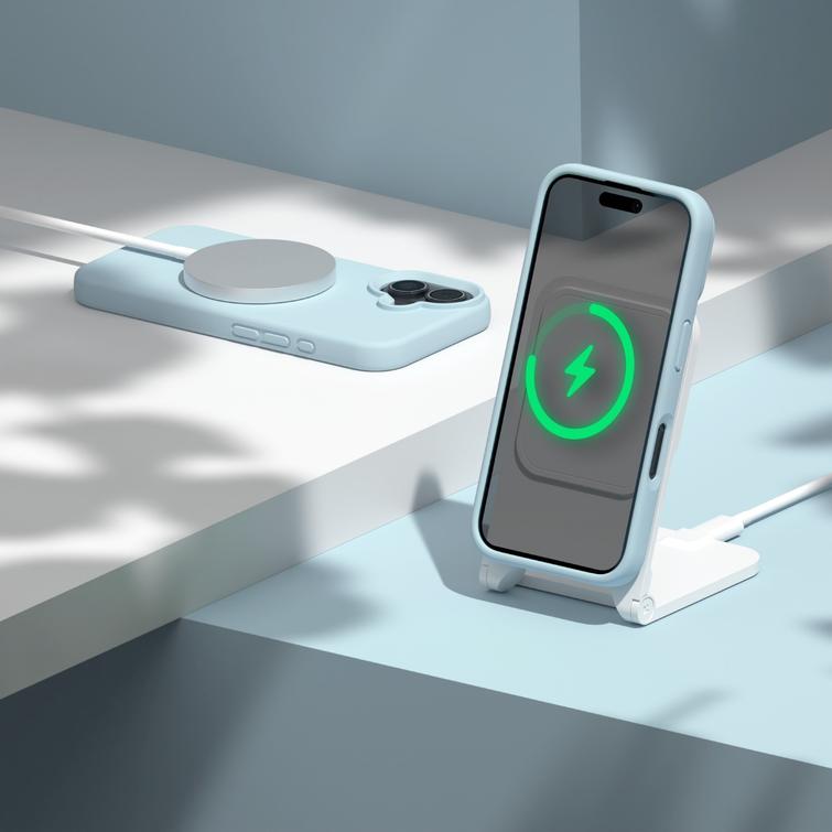 Etteri Silicone Mag kotelo iPhone 17:lle vaaleansininen