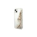 Guess-kotelo iPhone 14 Plus 6,7" GUOHCP14MGLHFLGO kulta HC nestem&auml;iset glitterkoristeet
