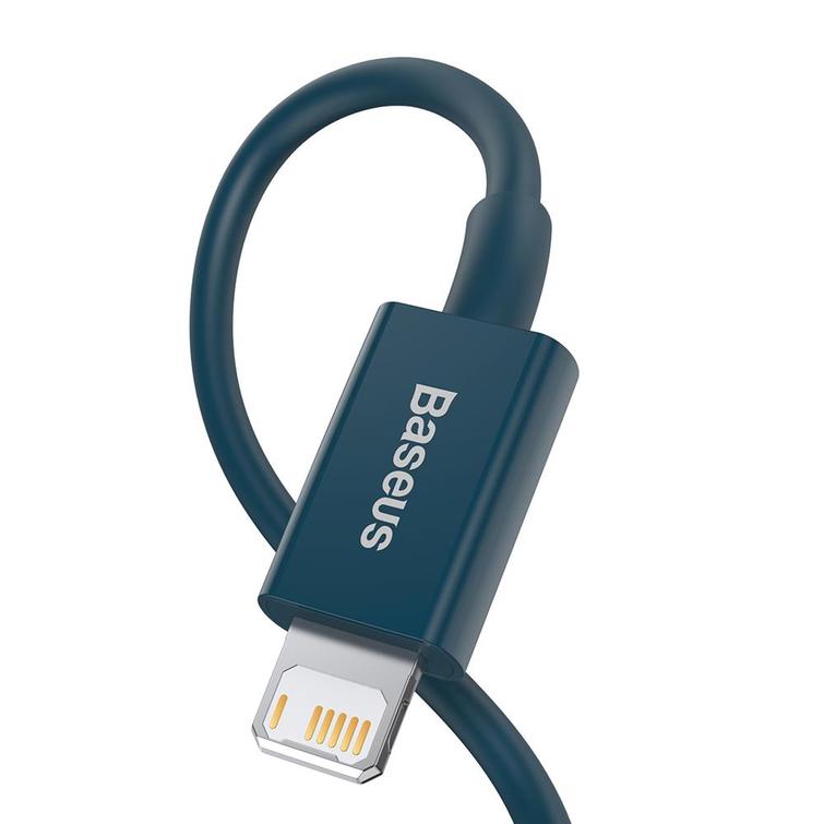 Baseus Superior USB - Lightning -kaapeli 1,0 m 2,4A sininen