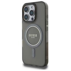 Guess HC MagSafe IML Glitter Circle -suojakuori iPhone 16 Pro Max 6,9":lle, musta
