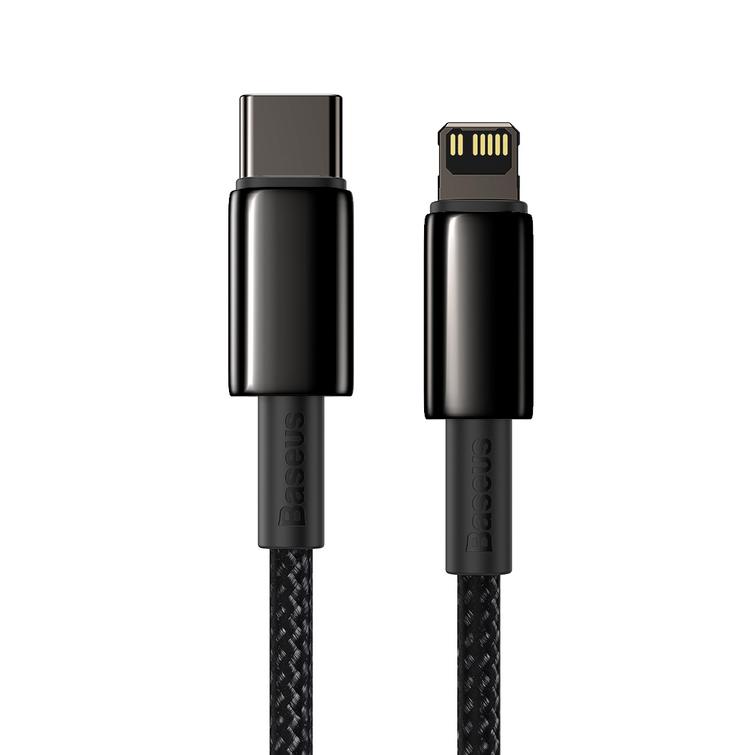 Baseus-kaapeli Tungsten PD USB-C - Lightning 1,0 m musta 20W