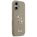 Guess Silicone Big 4G Script case for iPhone 17 brown