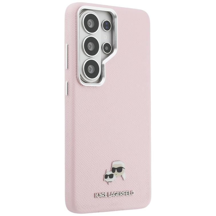Karl Lagerfeld case Saffiano KC Metal Logo MagSafe for Samsung Galaxy S26 Ultra pink