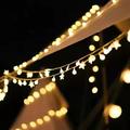LED GARLAND 1,5M (10 LED LAMPS) USB BALCONY STARS + BALLS WARM WHITE