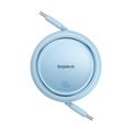 Baseus Free2Draw Mini - Sis&auml;&auml;nvedett&auml;v&auml; Latauskaapeli Type-C - Type-C 100W 1m Galaxy Blue